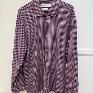 Mizzen+Main Purple Checkered Button Up Shirt